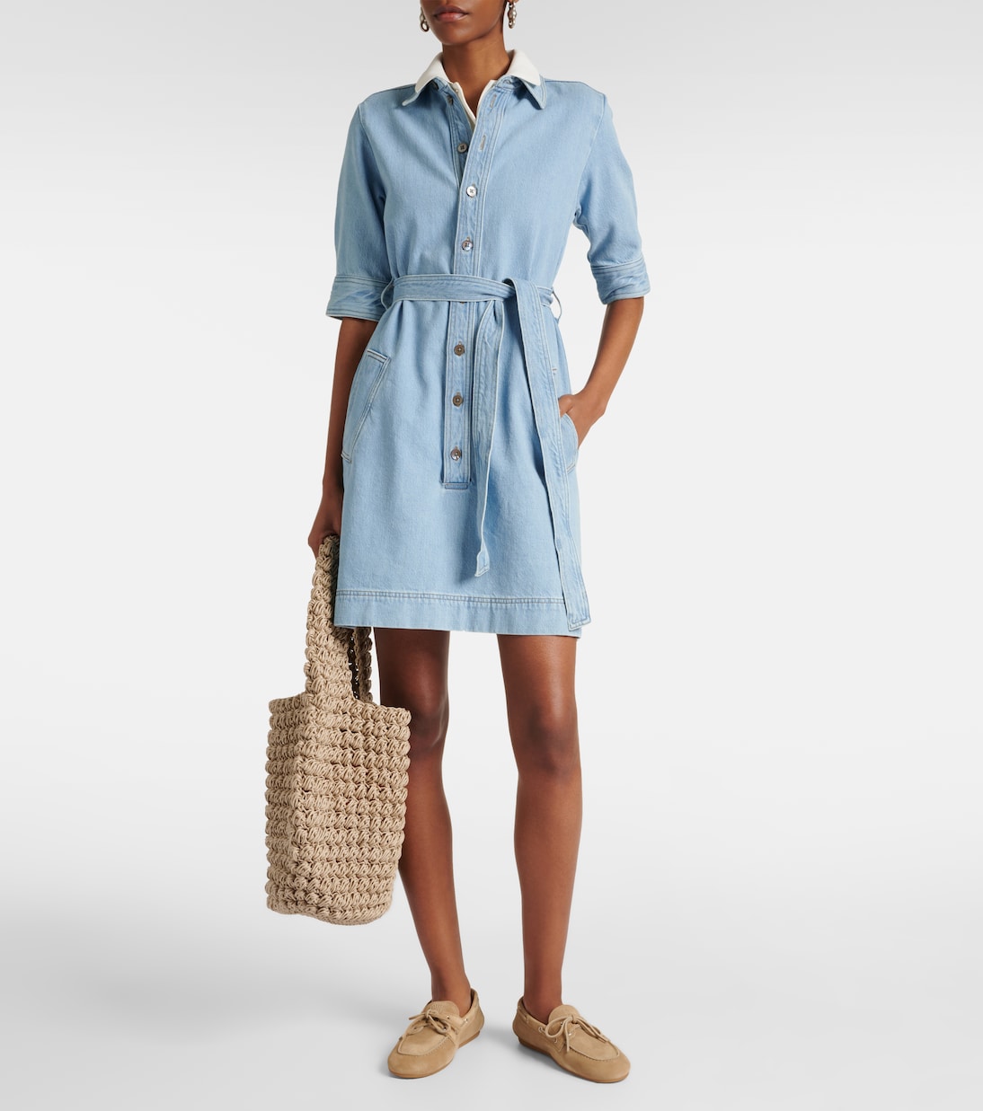 Robe chemise en jean | Frame