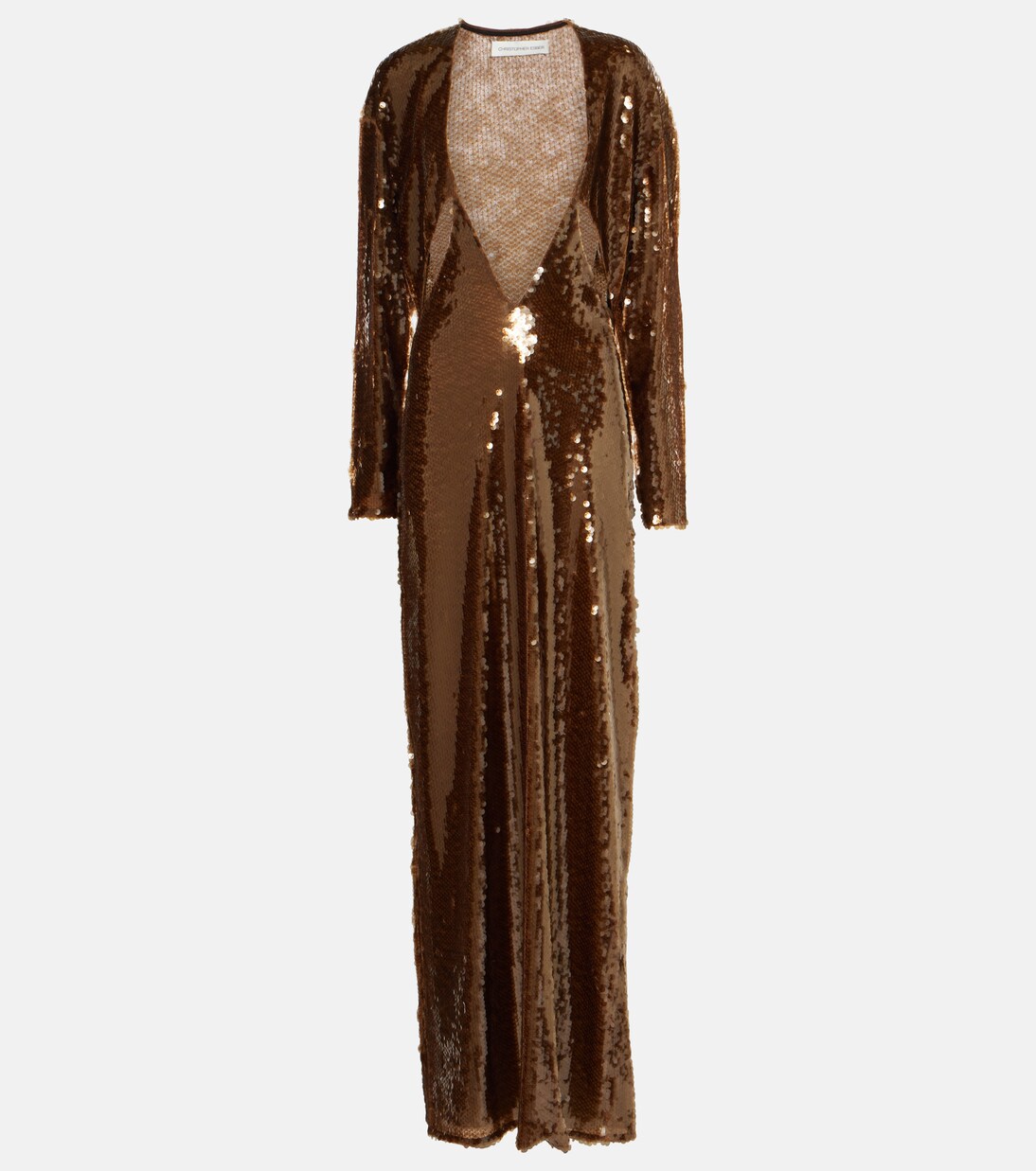 Robe longue Triquetra à sequins | Christopher Esber