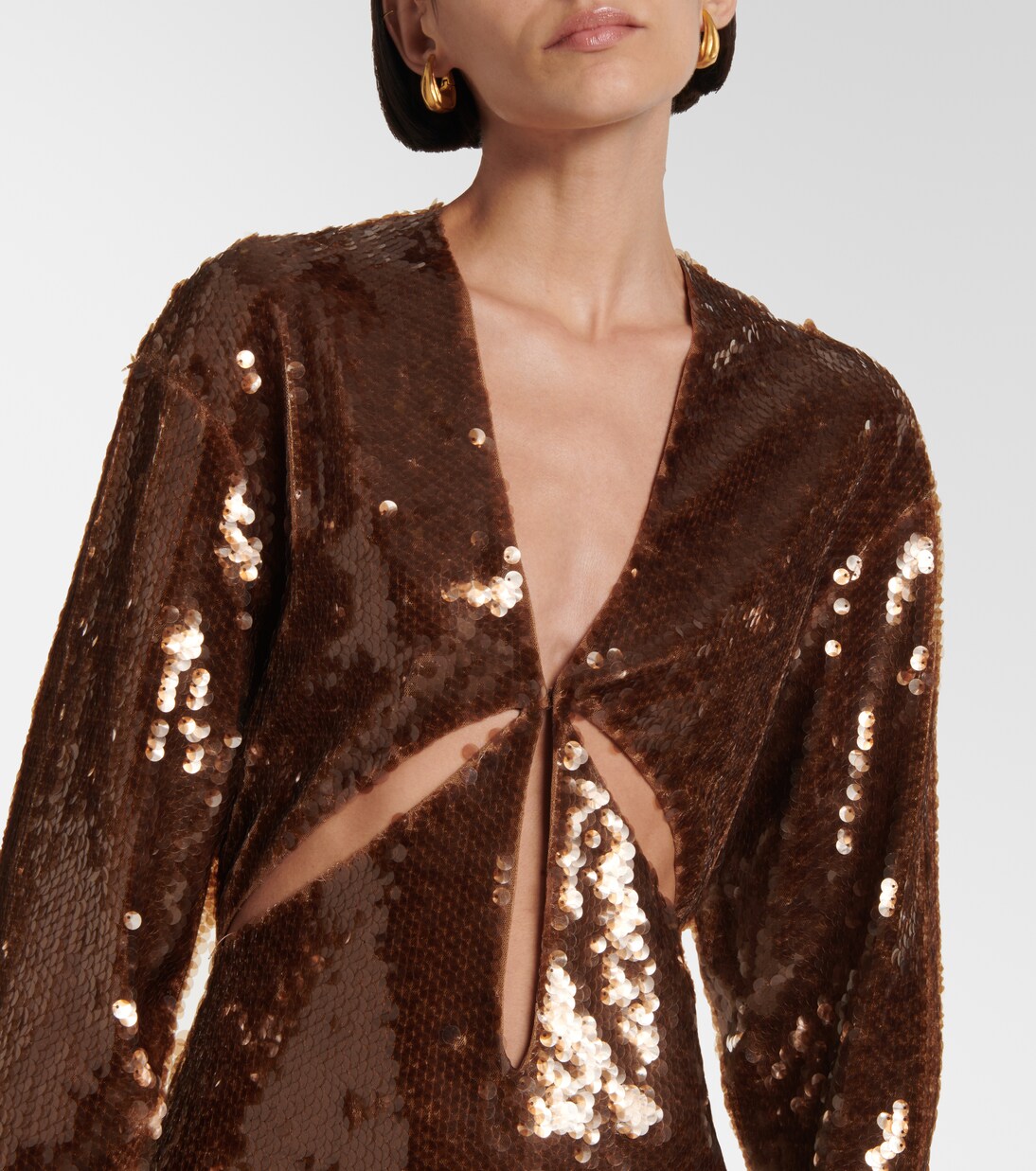 Robe longue Triquetra à sequins | Christopher Esber