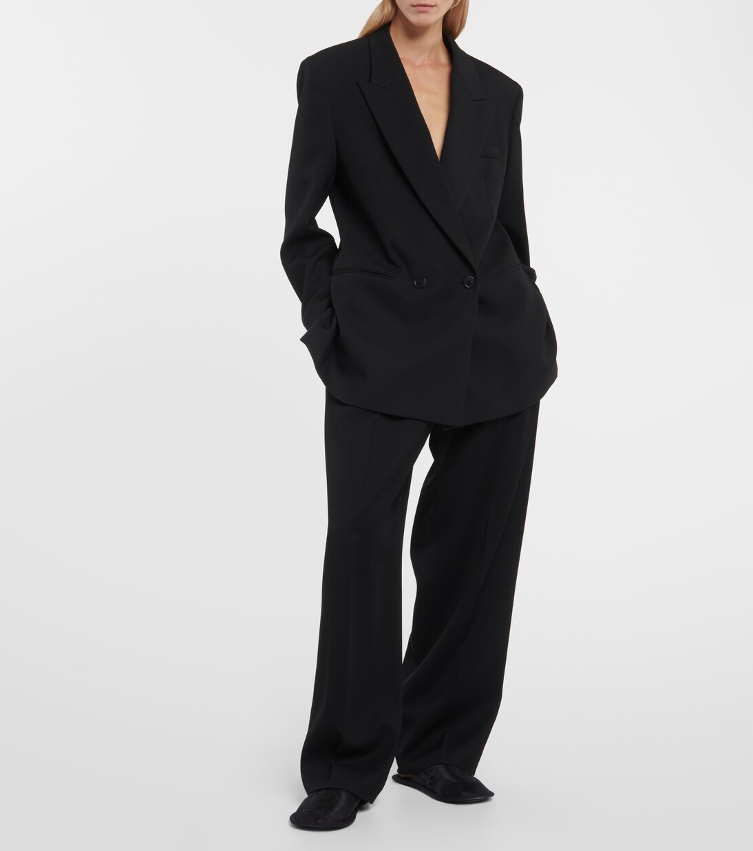 Weite Hose Lonan aus Schurwolle | The Row