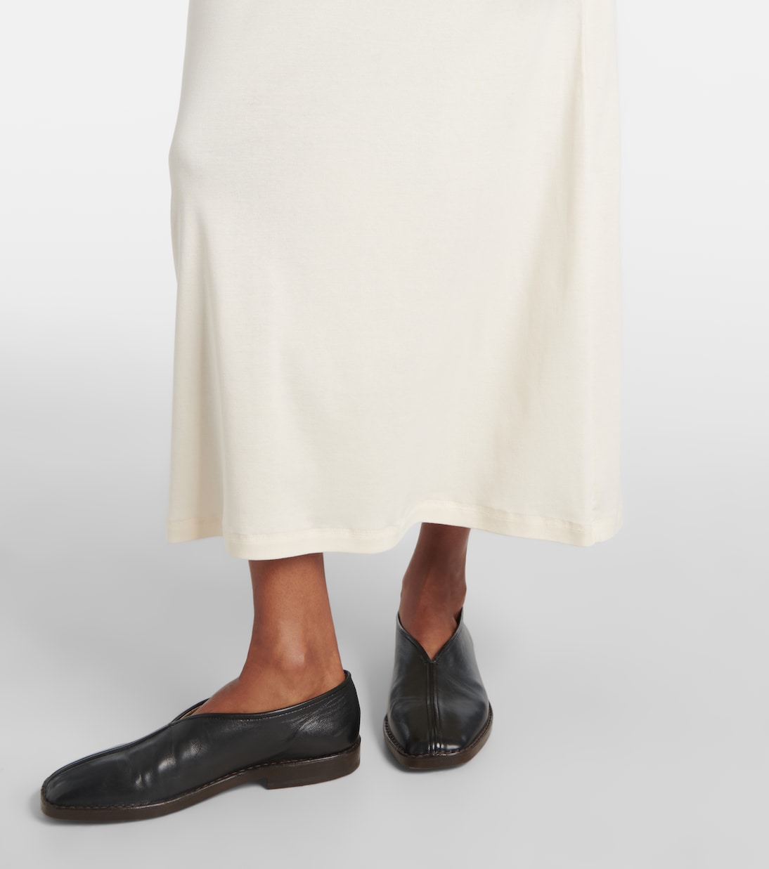 Vestido midi de algodón con cinturón | Lemaire