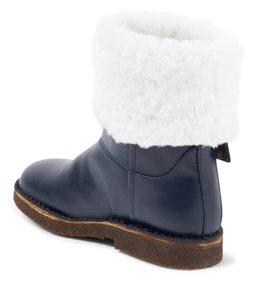 Shearling-trimmed leather boots | PèPè