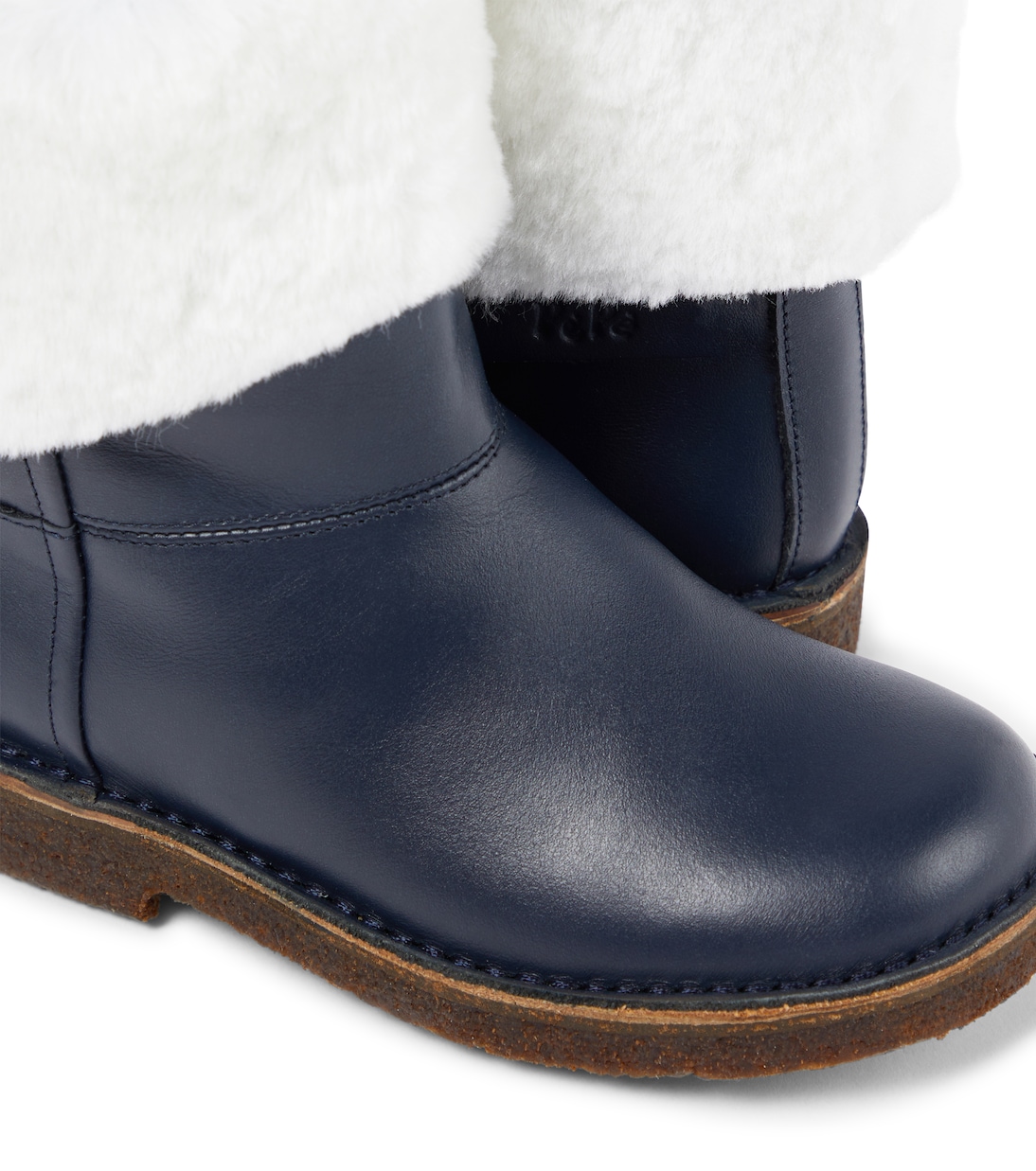 Shearling-trimmed leather boots | PèPè