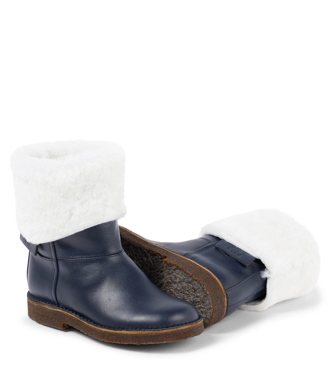 Shearling-trimmed leather boots | PèPè
