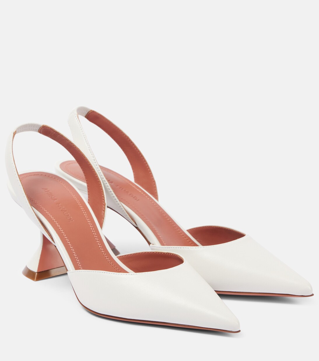 Holli 70 leather slingback pumps | Amina Muaddi
