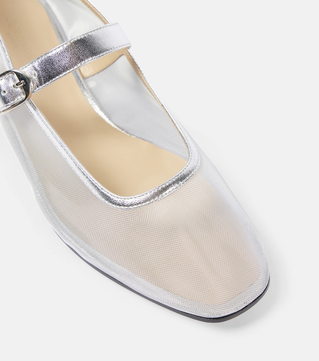 Leather-trimmed mesh ballet flats | Le Monde Béryl