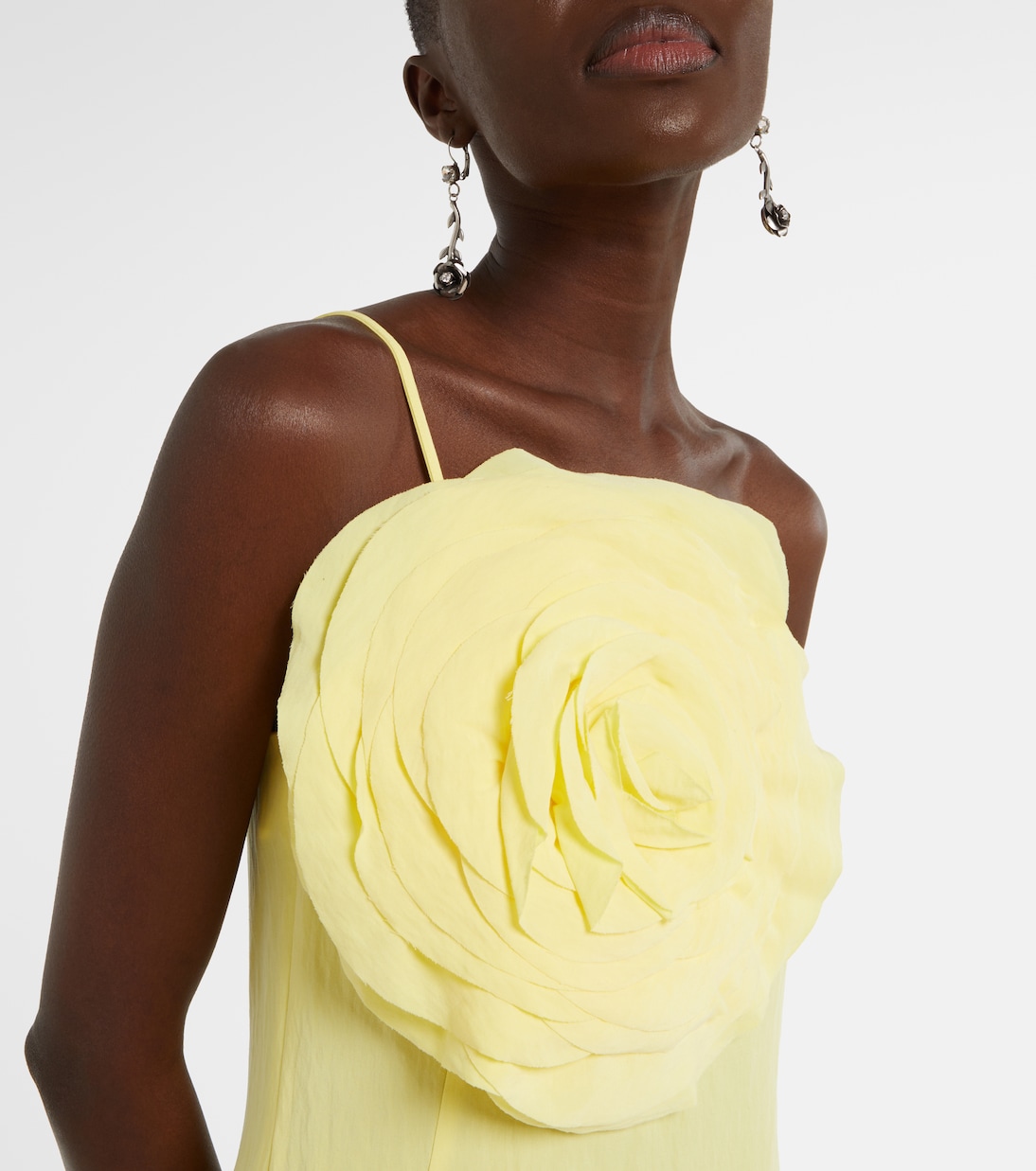 Robe midi brodée à fleurs | Blumarine