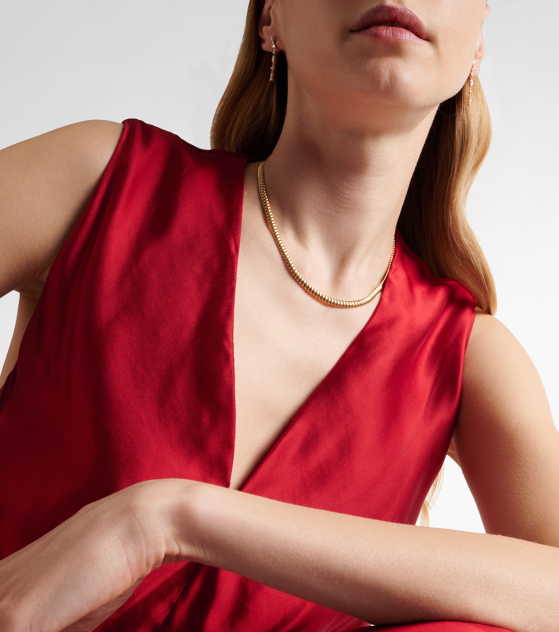 Zoe Thin 18kt gold choker | Anita Ko