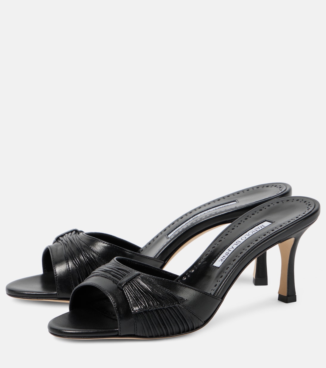 Pantoletten Ebakmu 70 aus Leder | Manolo Blahnik