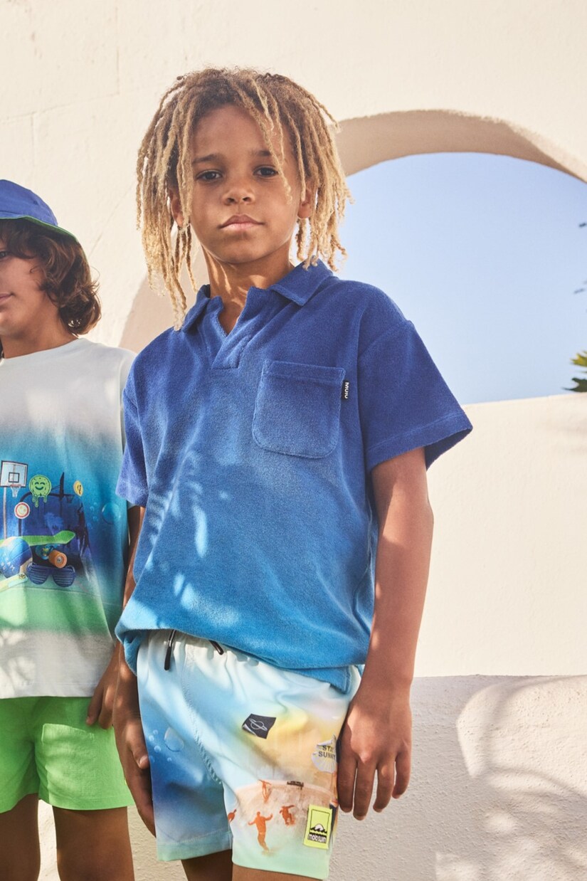 Ombré cotton terry polo shirt | Molo