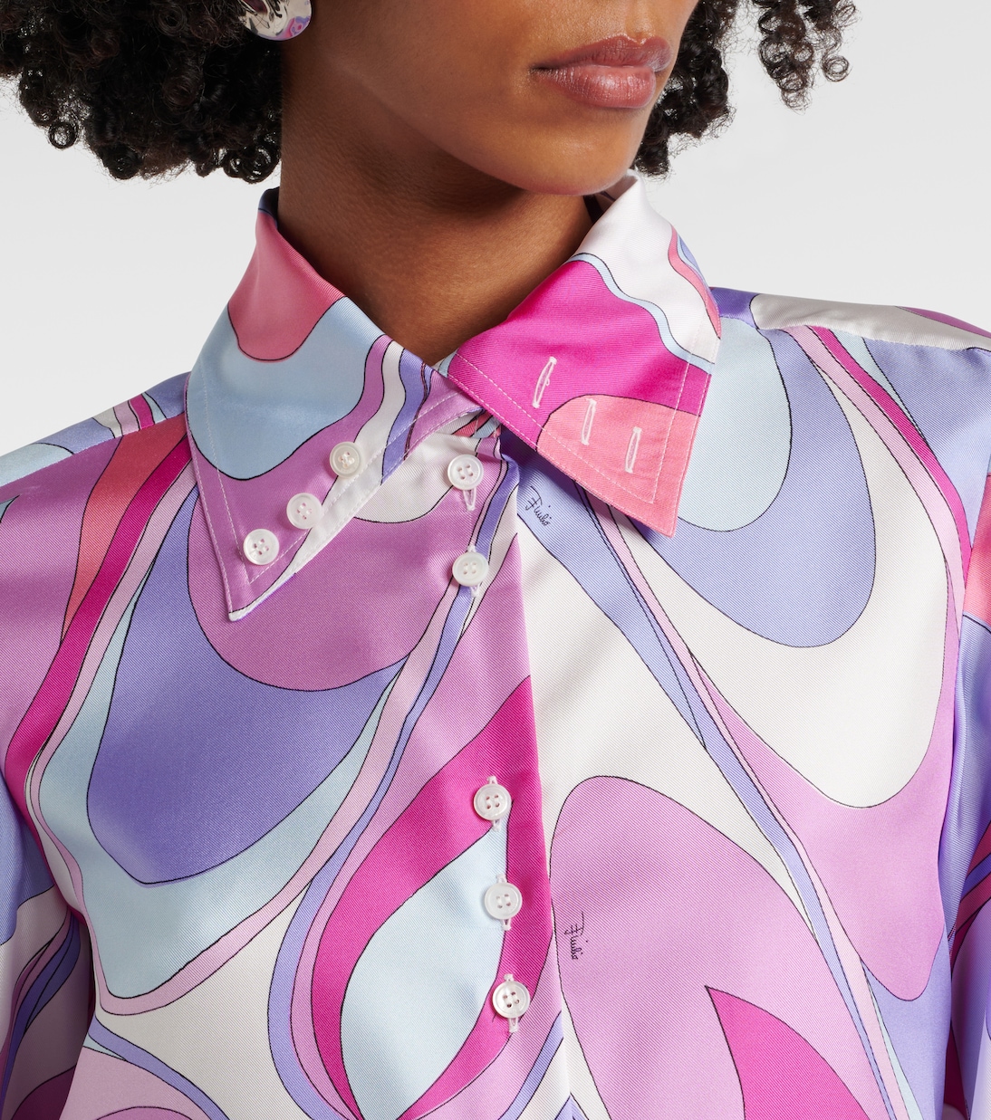 Camicia cropped in twill di seta | Pucci