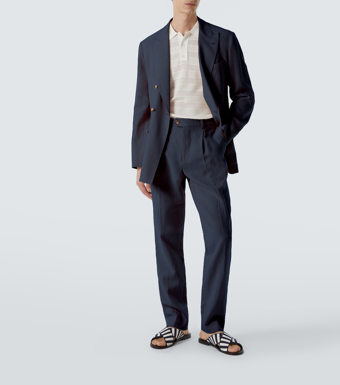 Otawi striped canvas slides | Manolo Blahnik