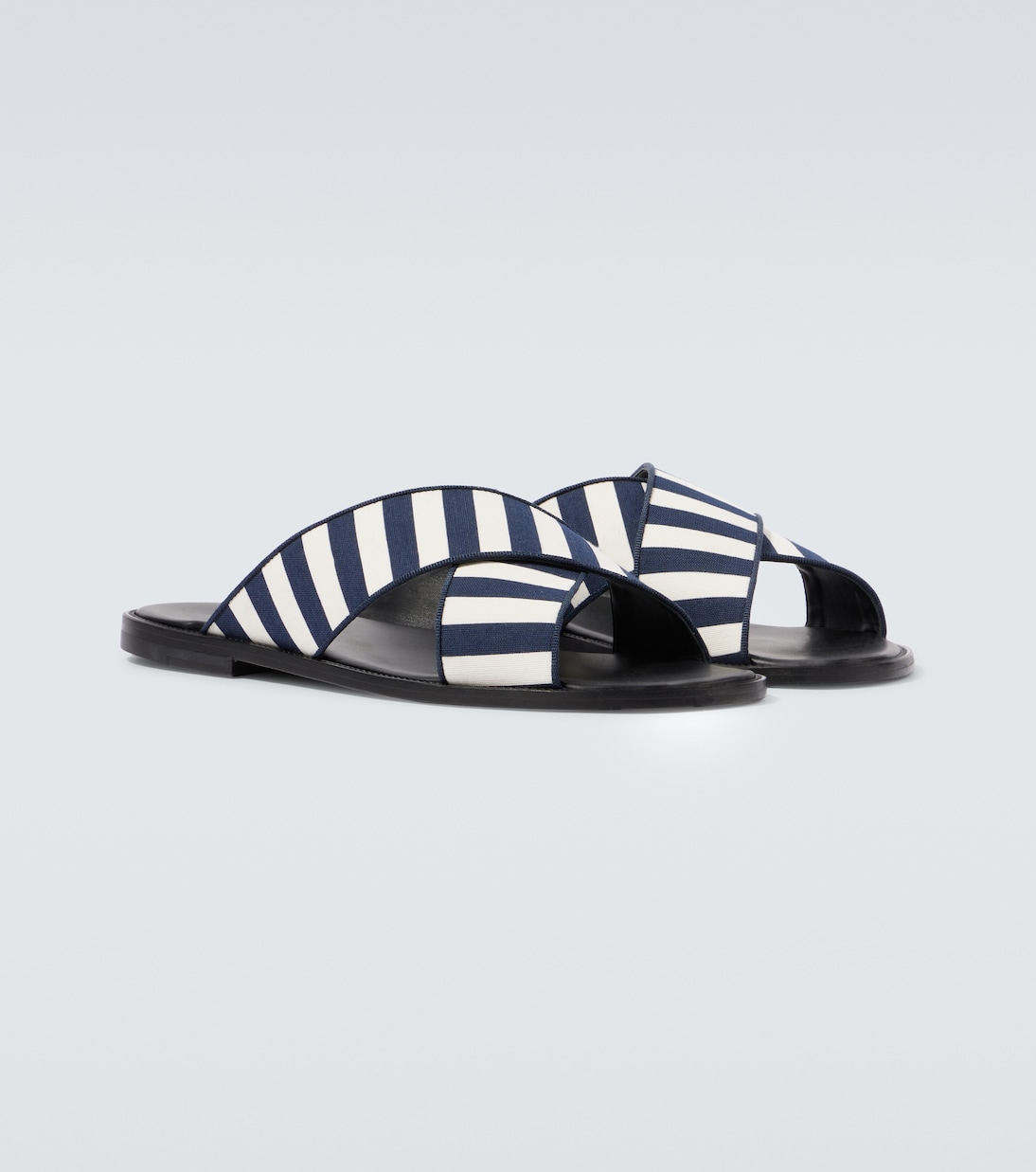 Otawi striped canvas slides | Manolo Blahnik
