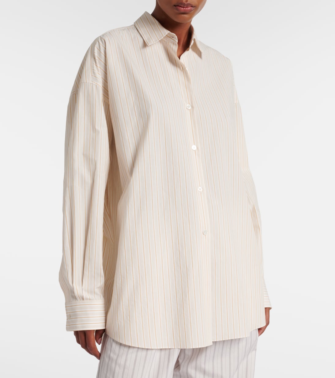 Chemise Caster rayée en coton  | The Row