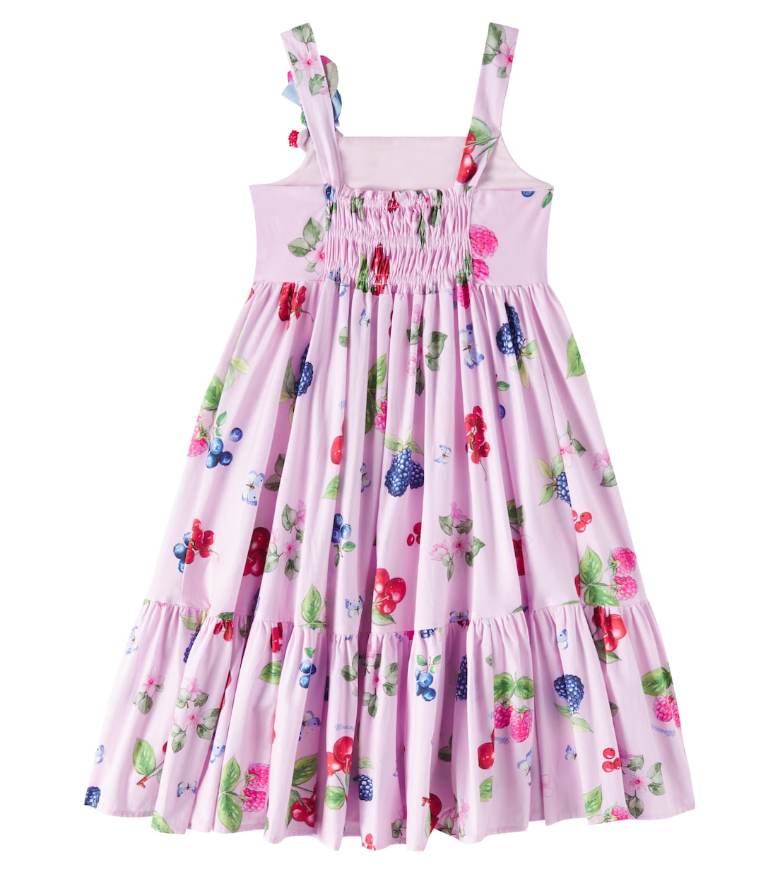 Printed cotton poplin dress | Monnalisa