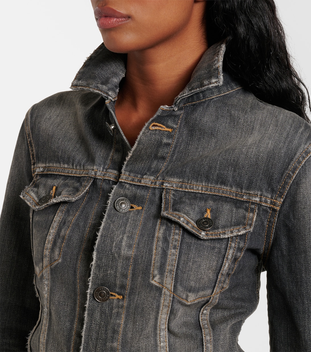Lace-up denim jacket | Balenciaga