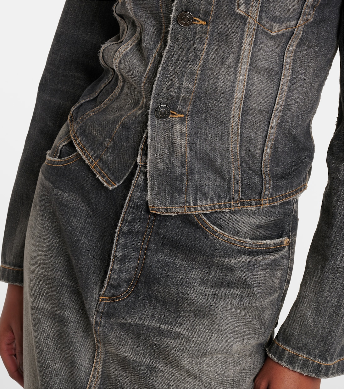 Lace-up denim jacket | Balenciaga