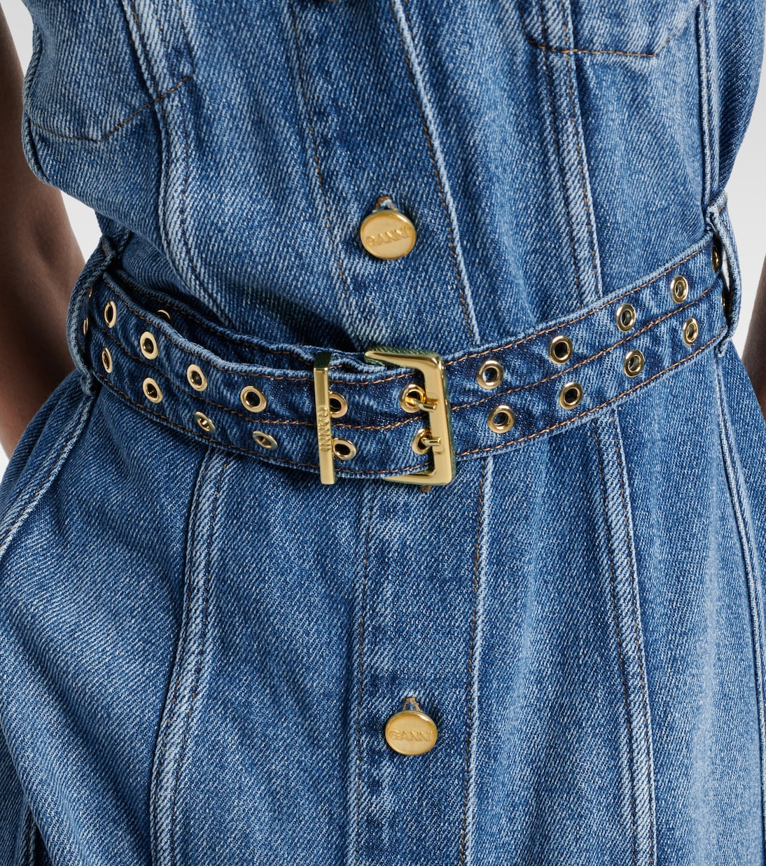 Abito midi in denim | Ganni