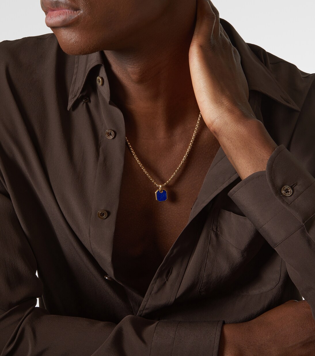 Amulet 18kt gold pendant with lapis lazuli | David Yurman