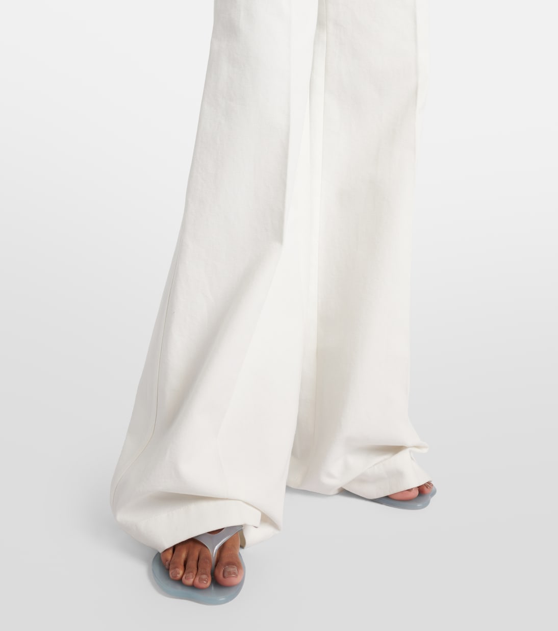 High-rise cotton canvas flared pants | Chloé