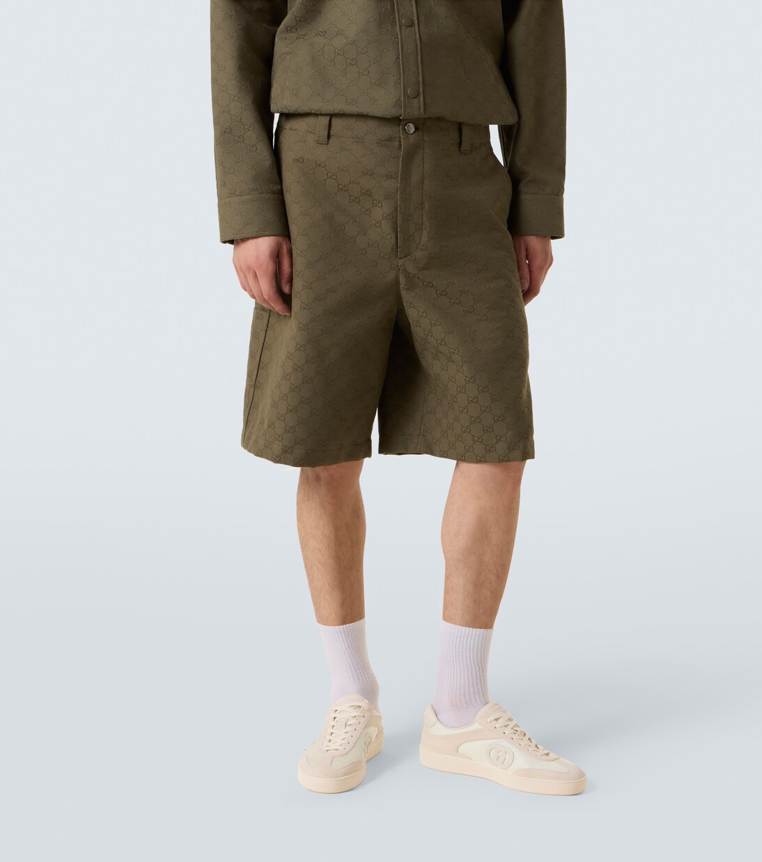 GG cotton-blend Bermuda shorts | Gucci