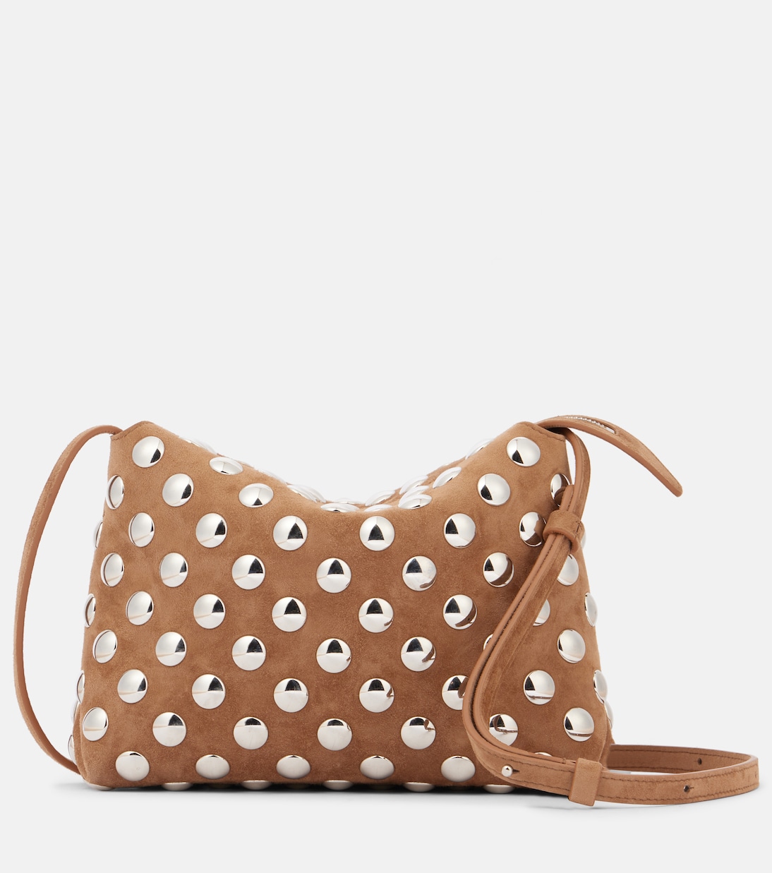 Lina Medium studded suede crossbody bag | Khaite