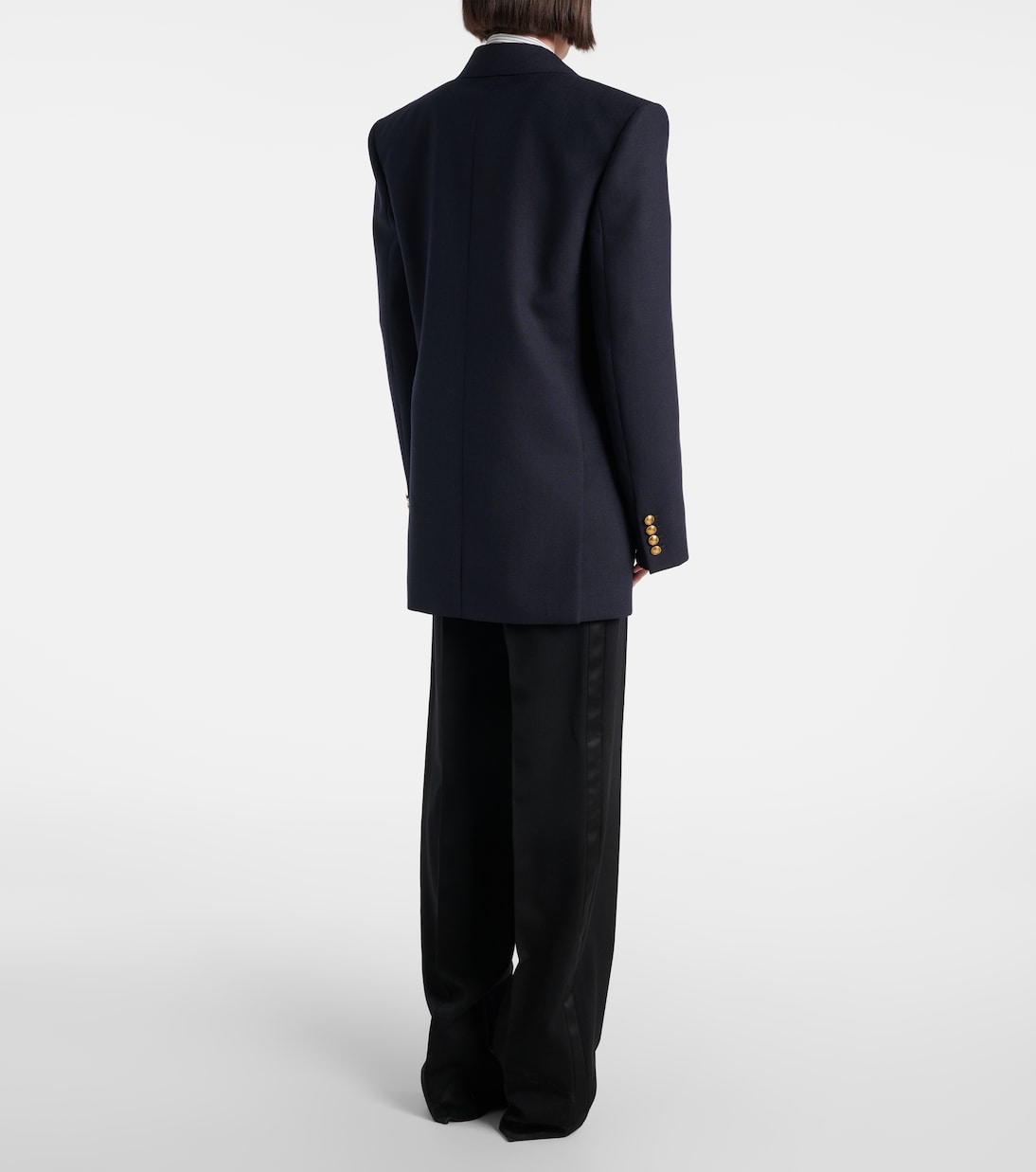 Double-breasted wool chiné blazer | Saint Laurent