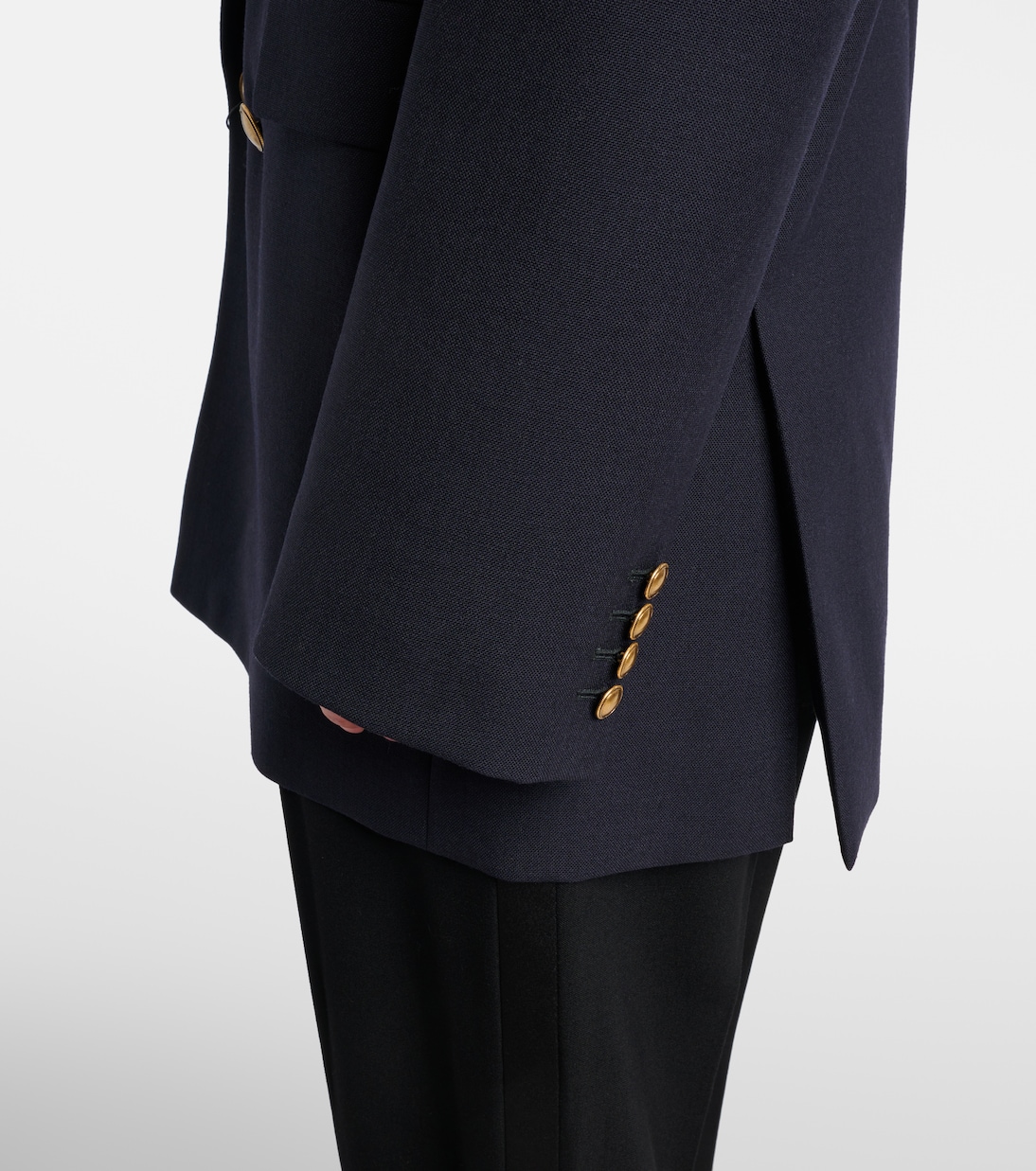 Double-breasted wool chiné blazer | Saint Laurent