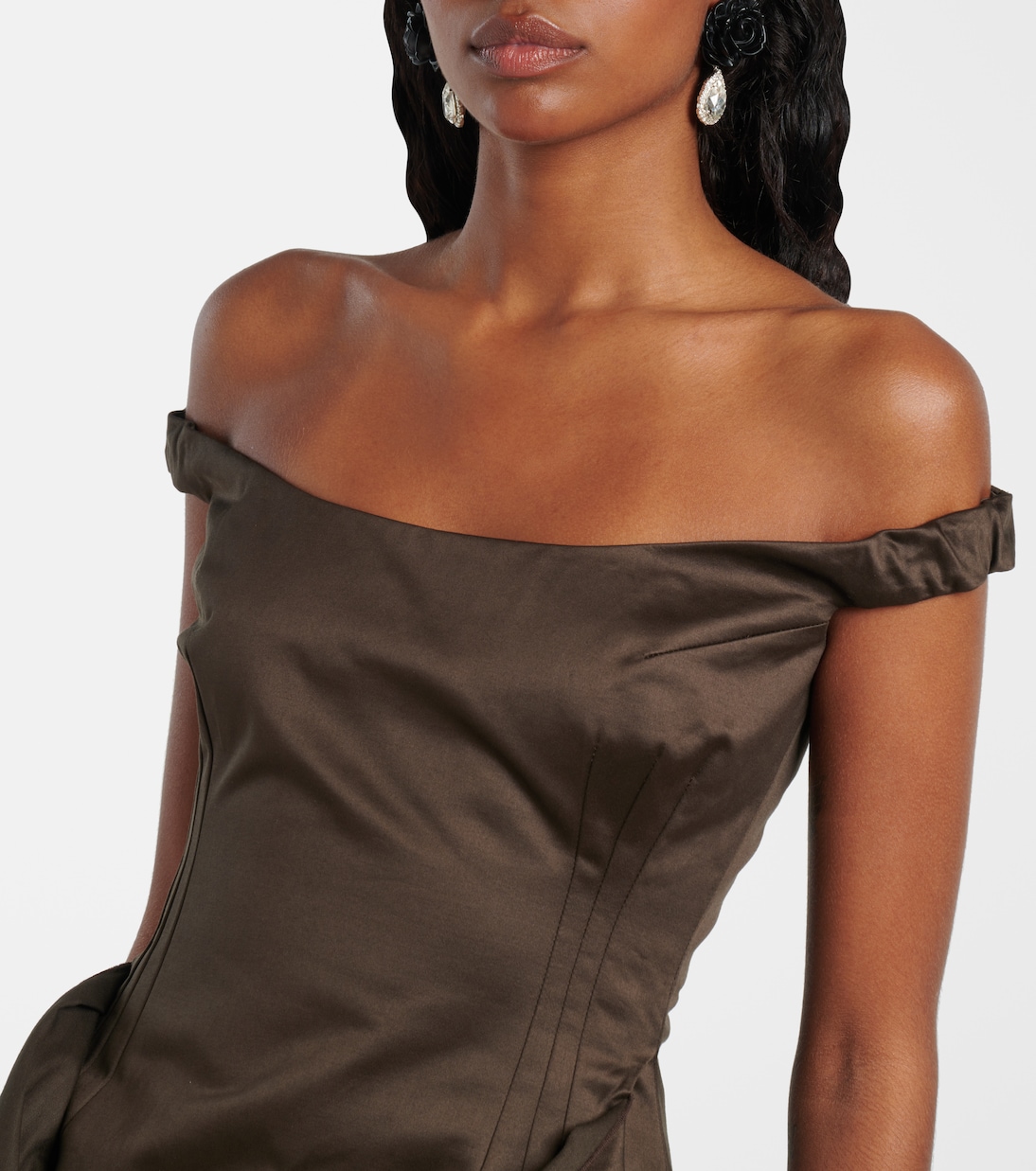 Verziertes Bustier-Kleid aus Satin | Magda Butrym