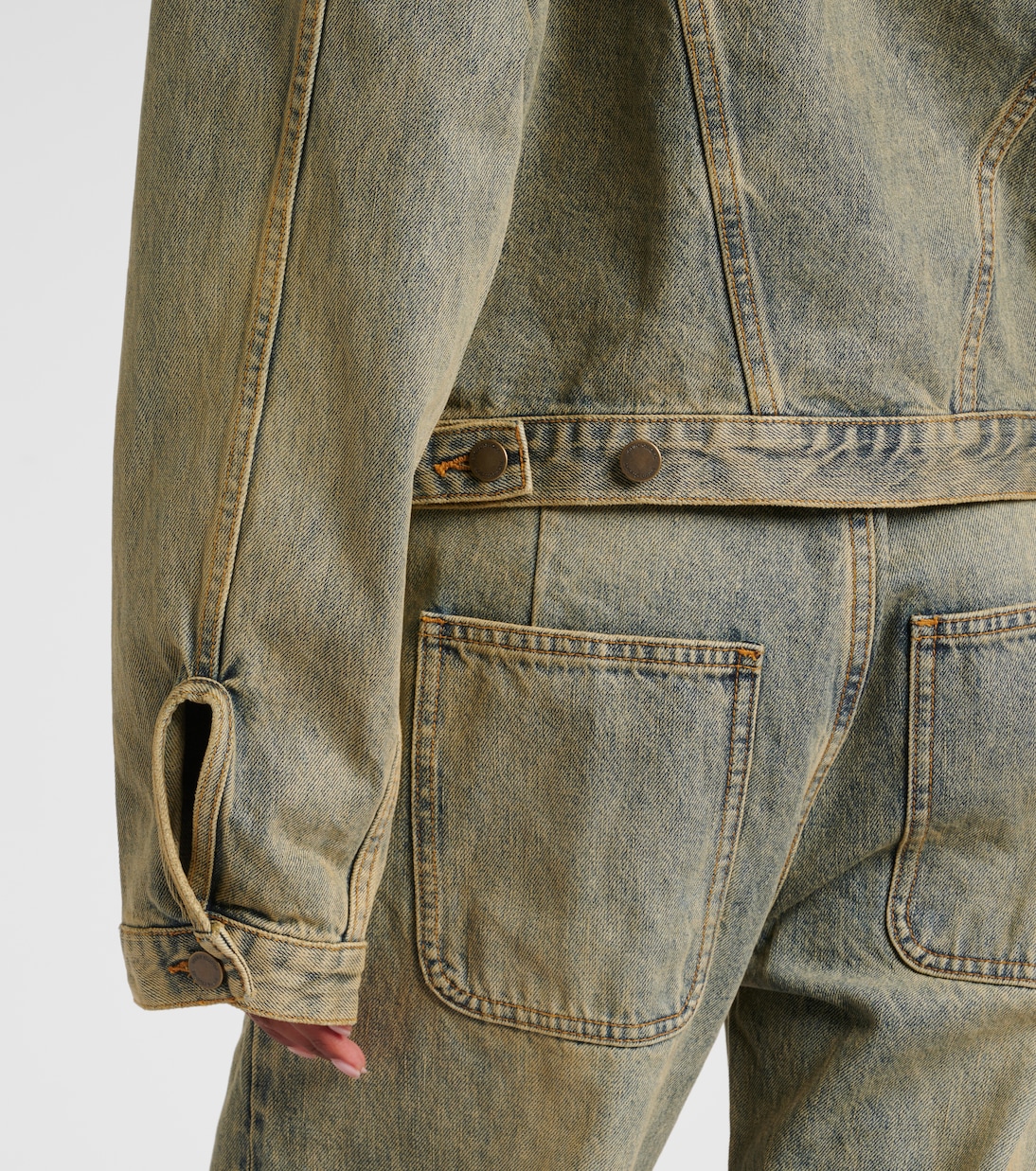 Faded oversized denim jacket | Entire Studios