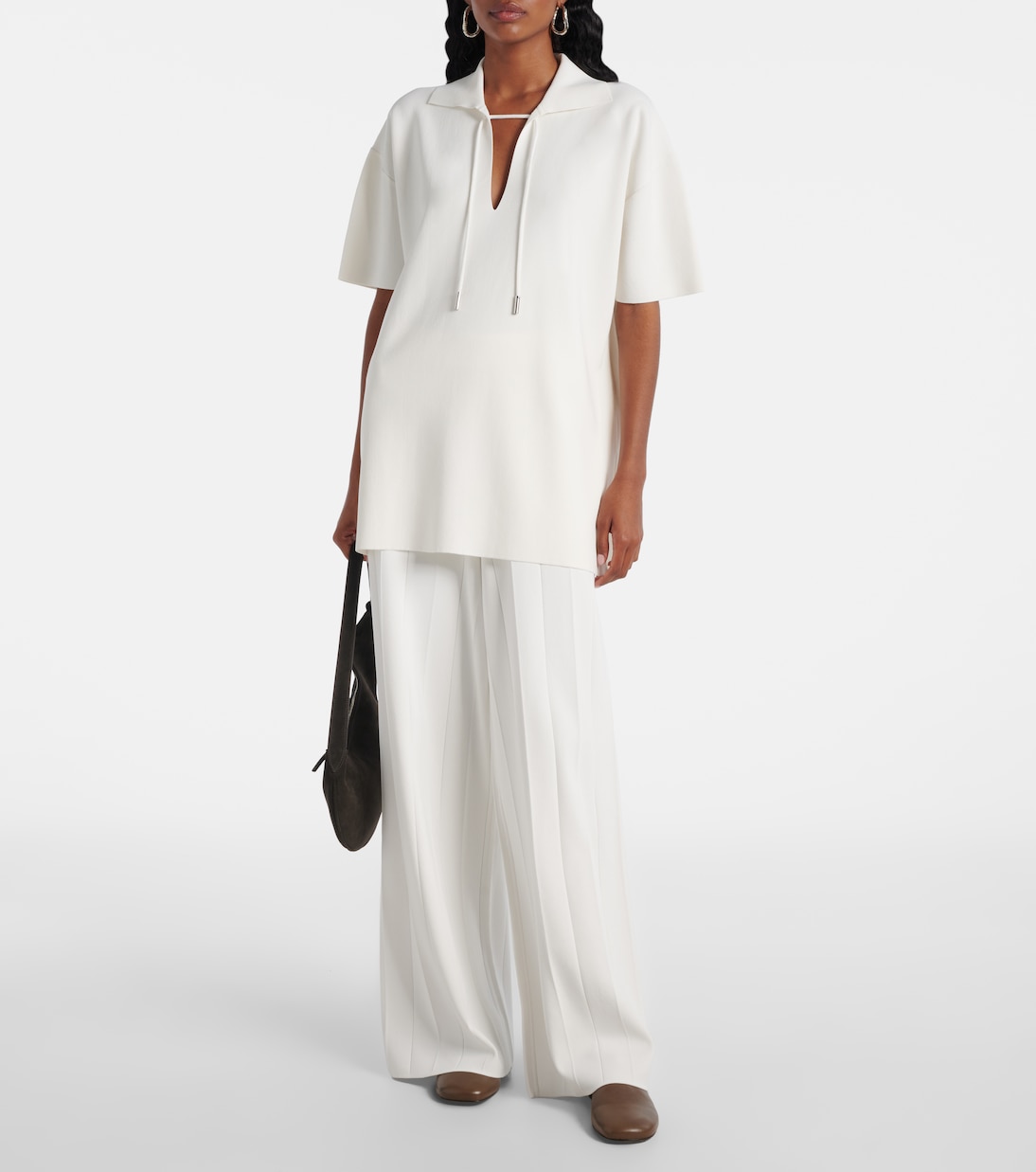 Lama crêpe wide-leg pants | Max Mara