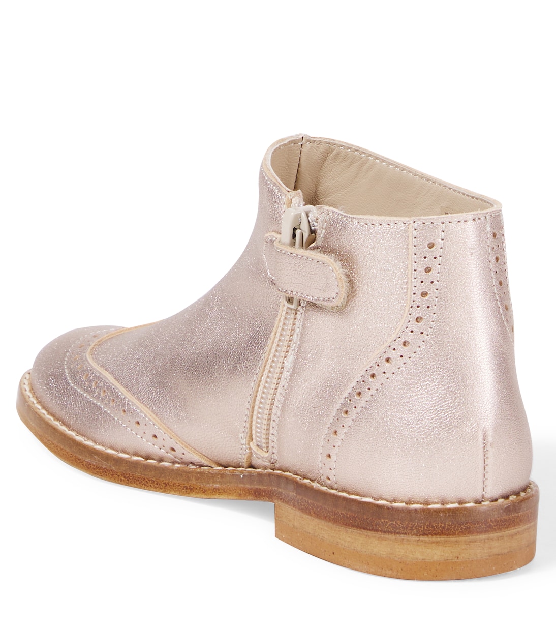 Jannete metallic leather ankle boots | Bonpoint