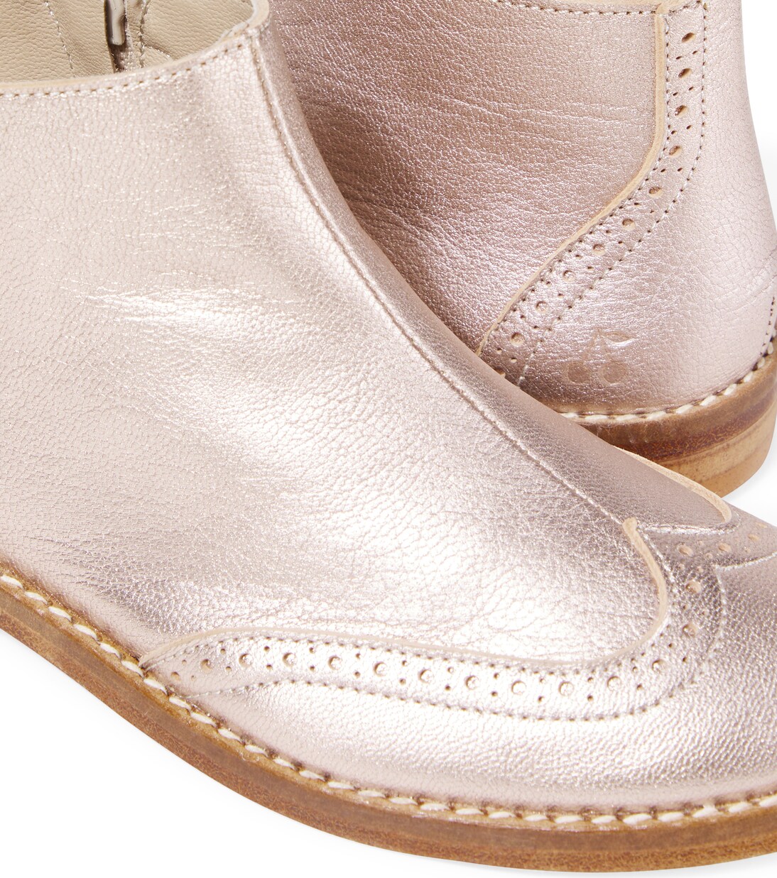 Jannete metallic leather ankle boots | Bonpoint