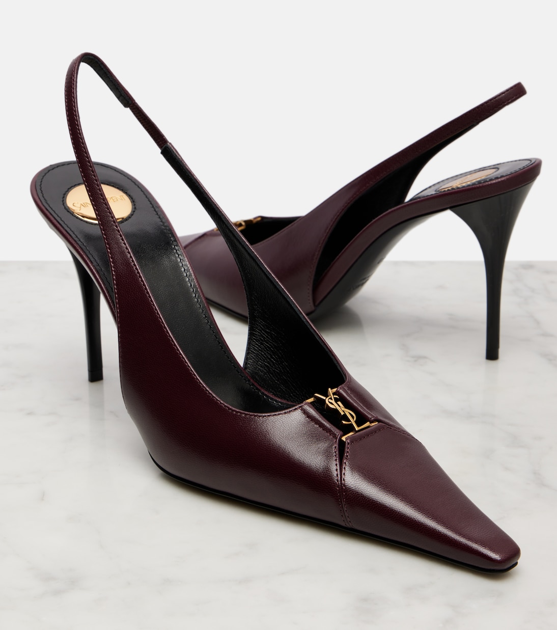 Slingback-Pumps Babylone Breteuil aus Leder | Saint Laurent