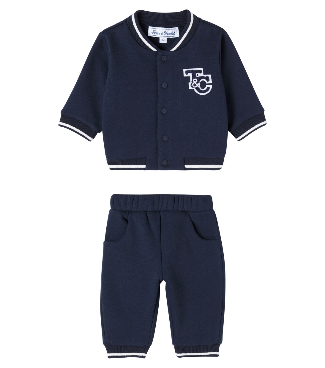 Baby cotton-blend jacket and sweatpants set | Tartine et Chocolat