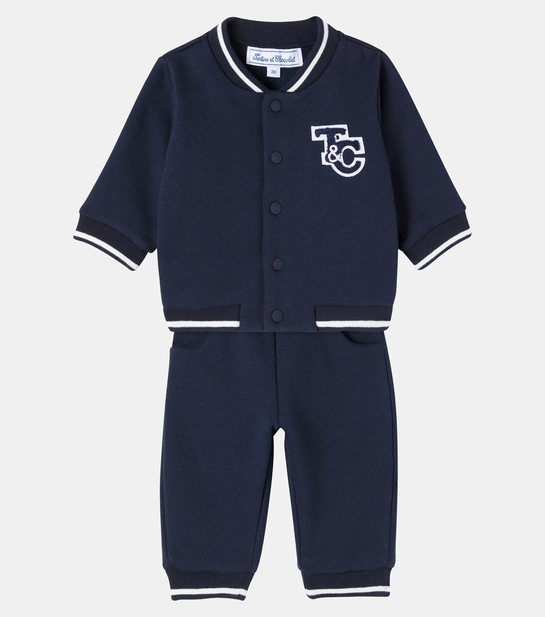 Baby cotton-blend jacket and sweatpants set | Tartine et Chocolat