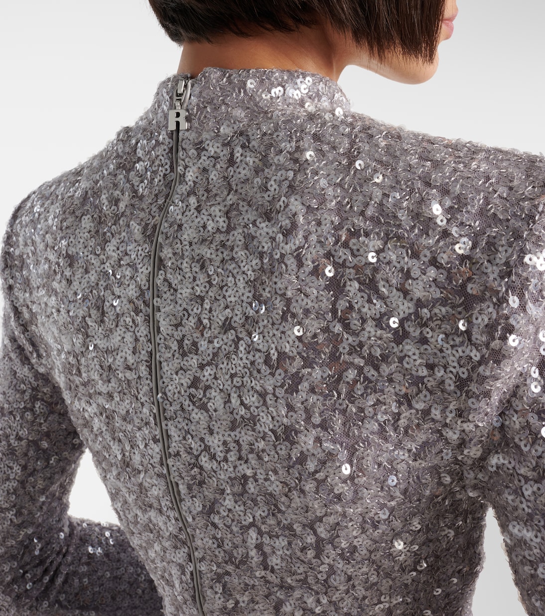 Robe midi asymétrique à sequins | Rotate