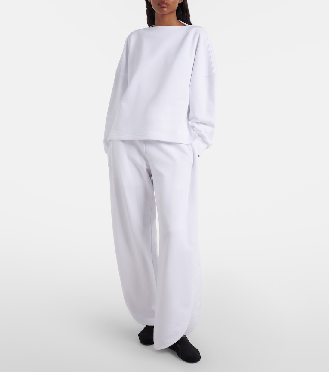 Flex leather-trimmed ballet flats | Alaïa