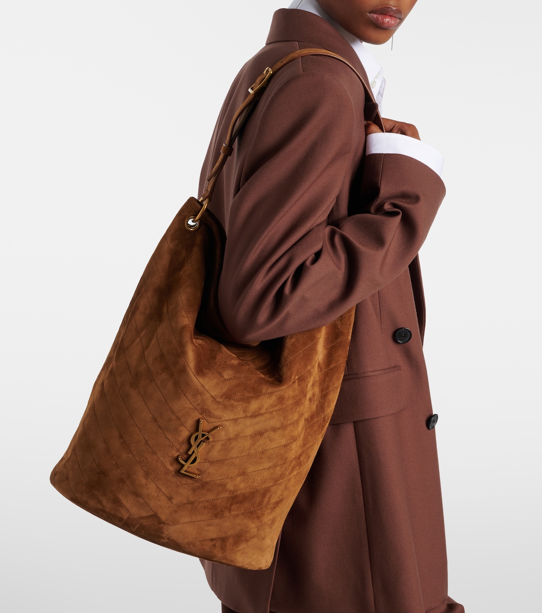 Niki Cassandre suede bucket bag | Saint Laurent