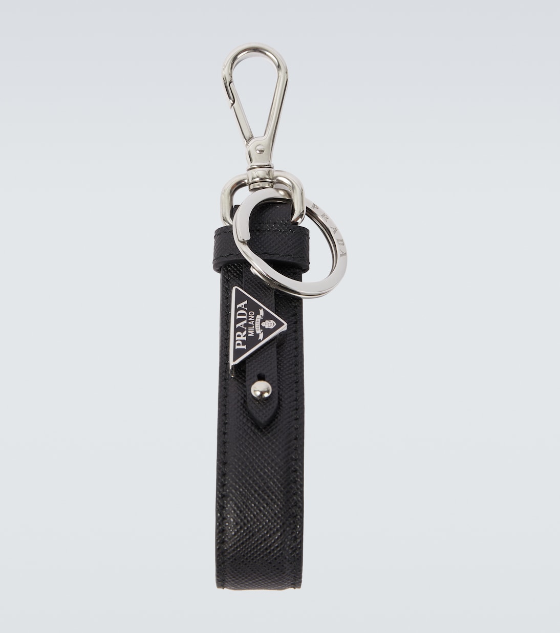 Saffiano logo leather keychain | Prada