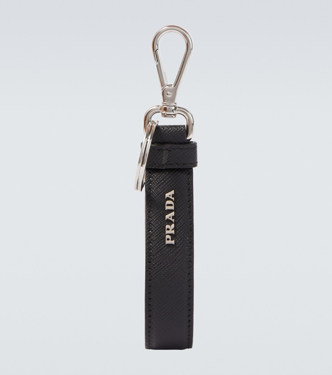 Saffiano logo leather keychain | Prada