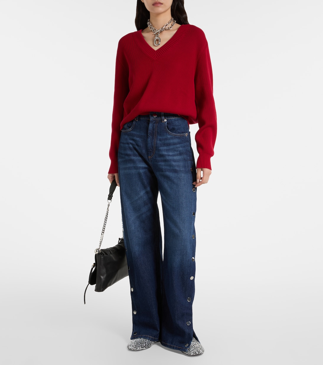 High-rise wide-leg jeans | Sportmax