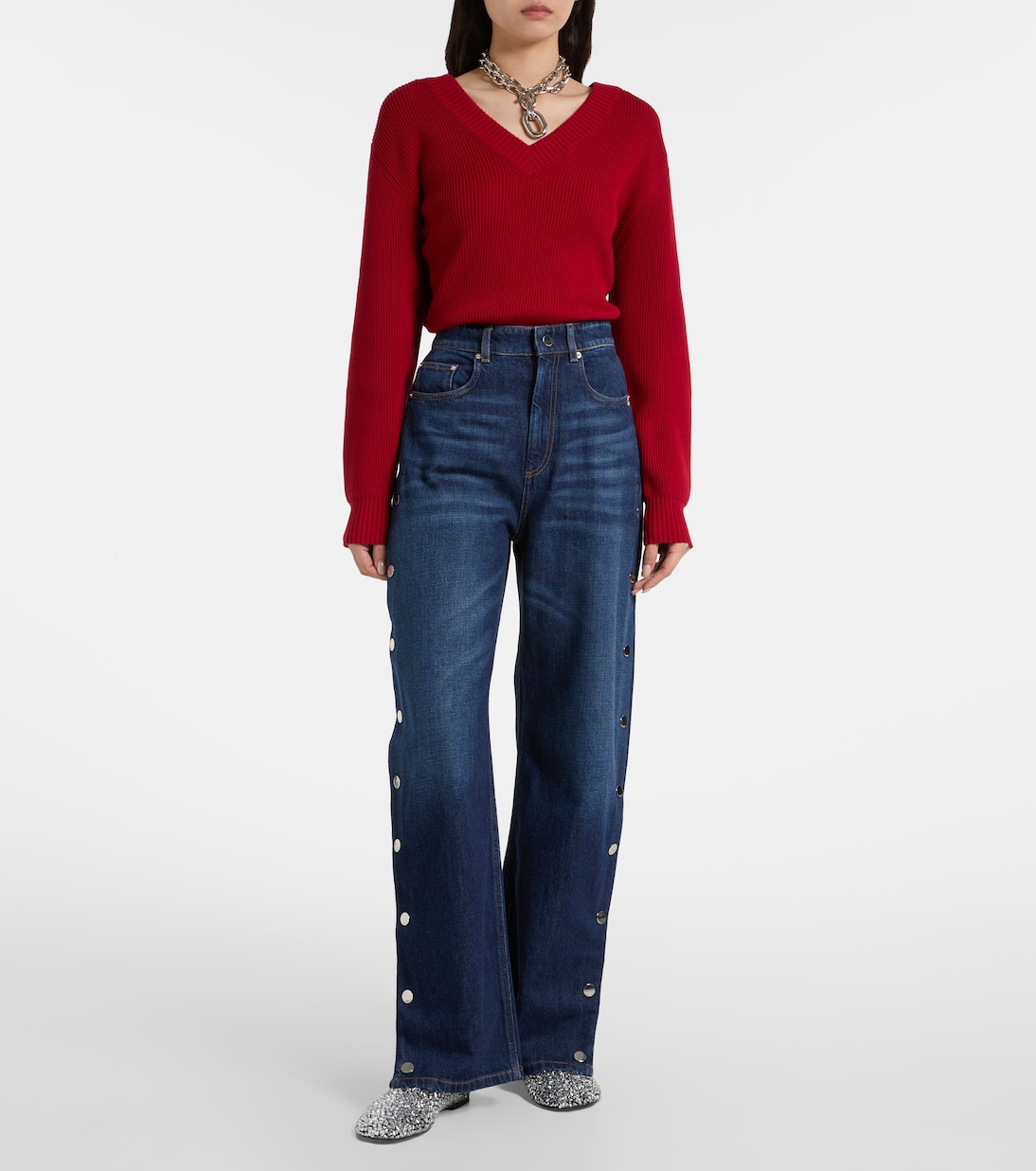 High-rise wide-leg jeans | Sportmax