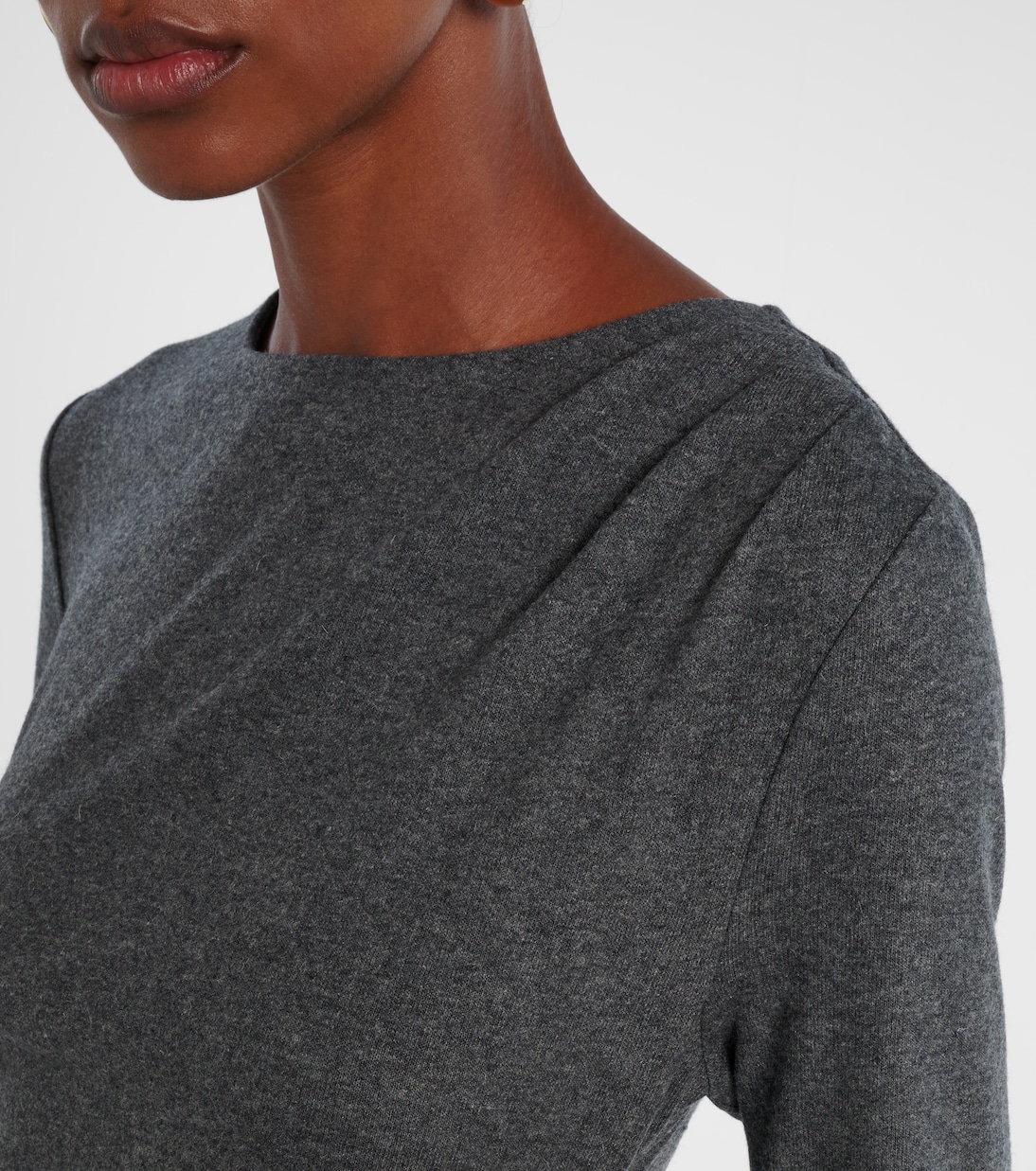 Theodora ruched wool-blend midi dress | Veronica Beard