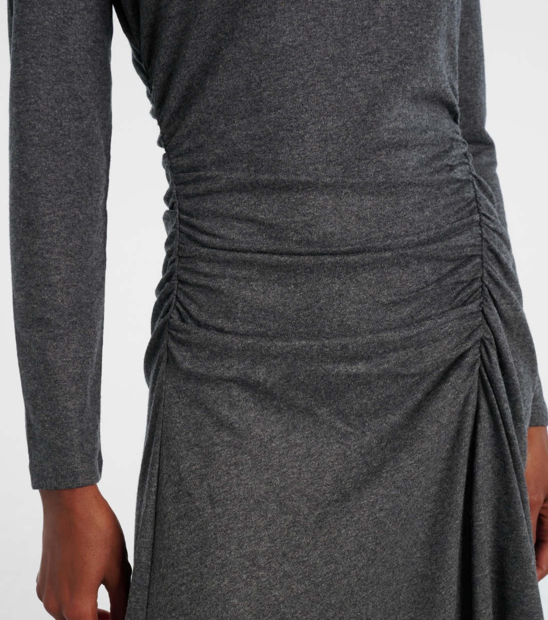 Theodora ruched wool-blend midi dress | Veronica Beard