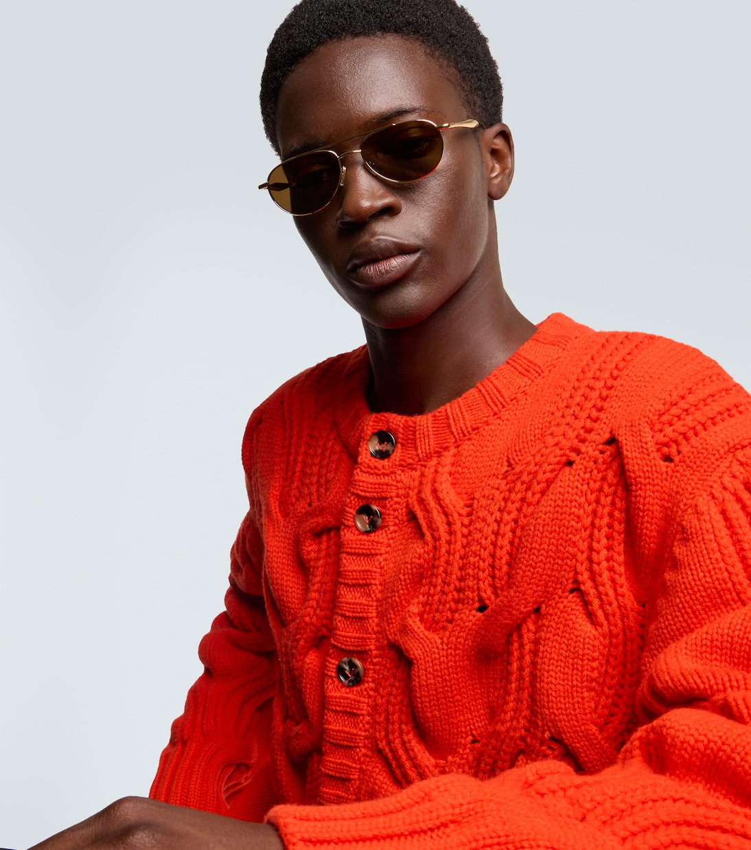 Fin aviator sunglasses | Bottega Veneta