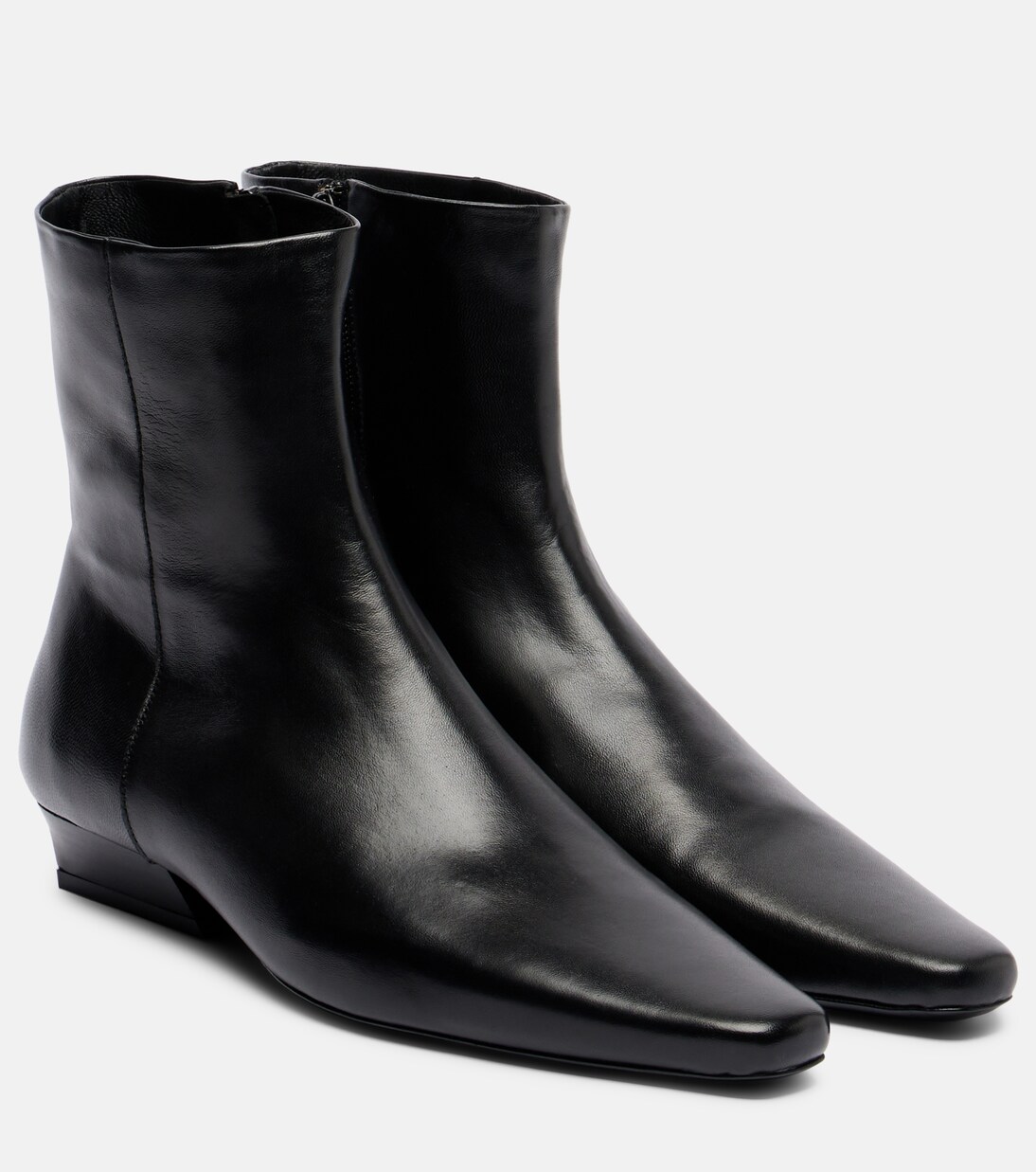 Wally Flat leather ankle boots | Staud