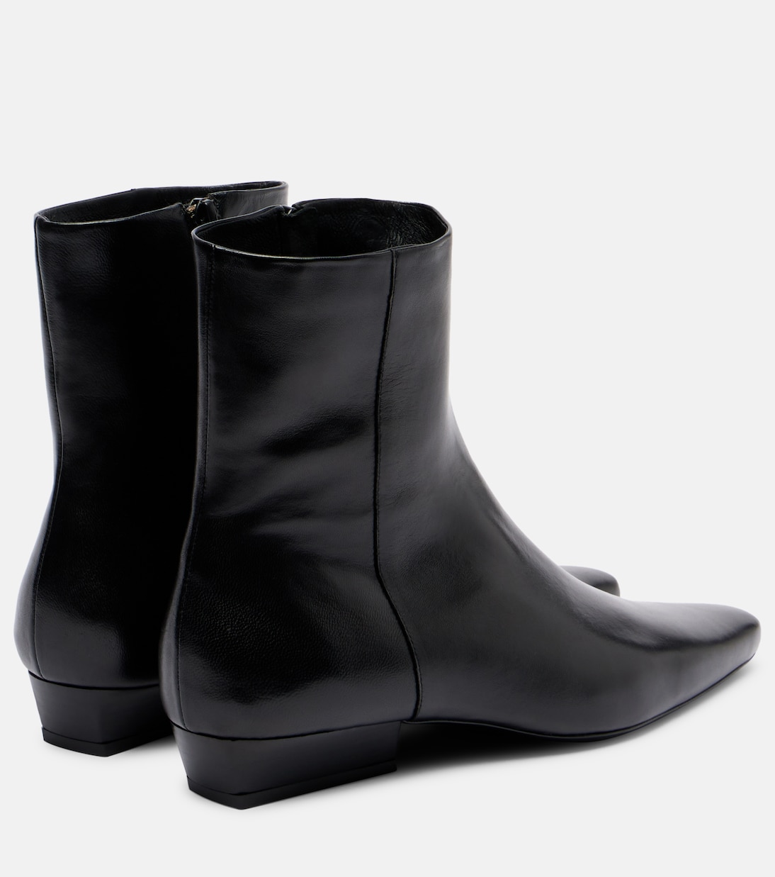 Wally Flat leather ankle boots | Staud