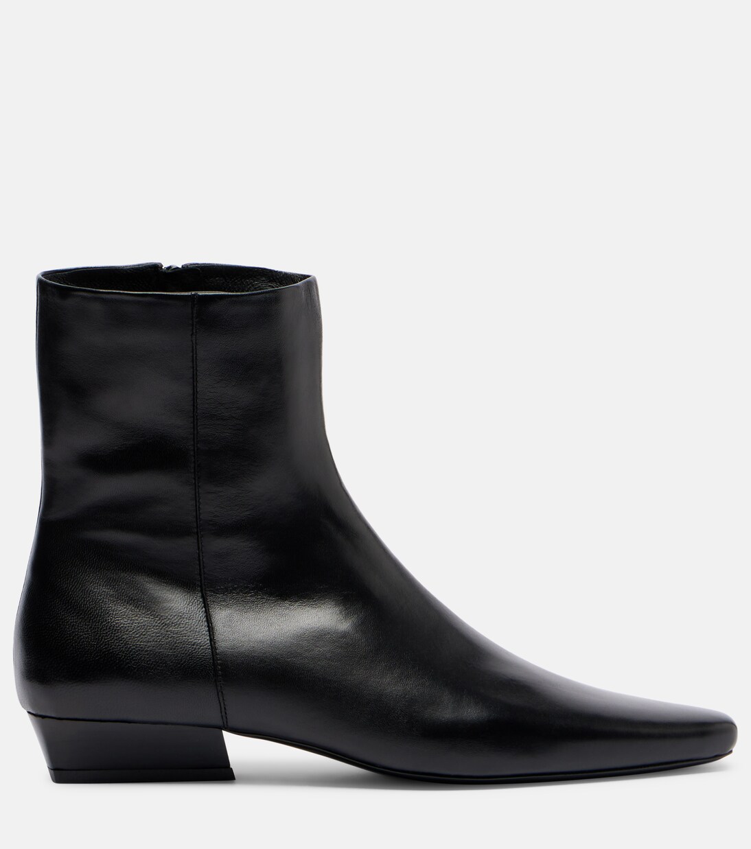 Wally Flat leather ankle boots | Staud