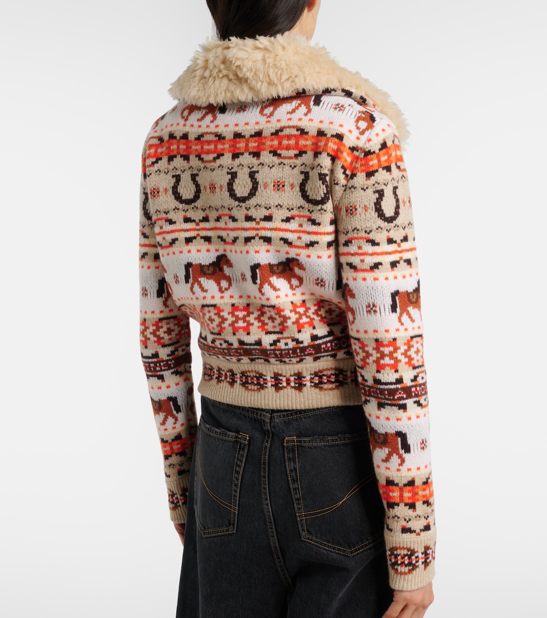 Cárdigan de lana virgen en intarsia | Stella McCartney